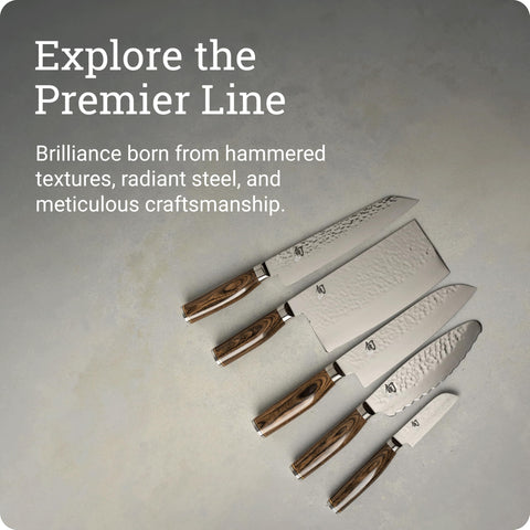 Shun Premier Santoku crafted in Seki City reflects traditional artisanal skills.