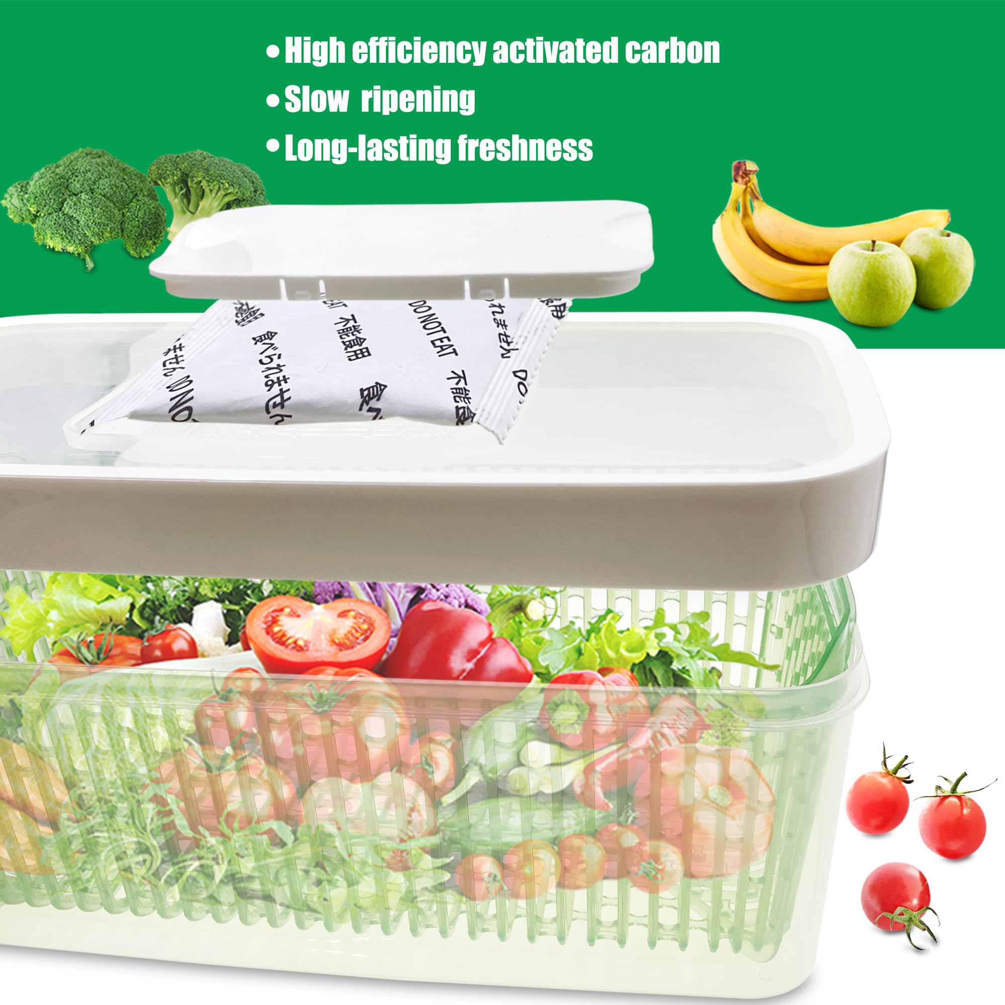 ShuRex activated carbon filter for odor control in produce keepers.