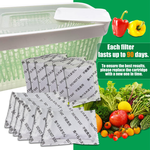 ShuRex ethylene-absorption technology slows ripening of fruits and vegetables.