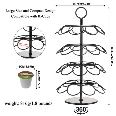 SHURFFY four-layer design stacks pods neatly in a compact circle