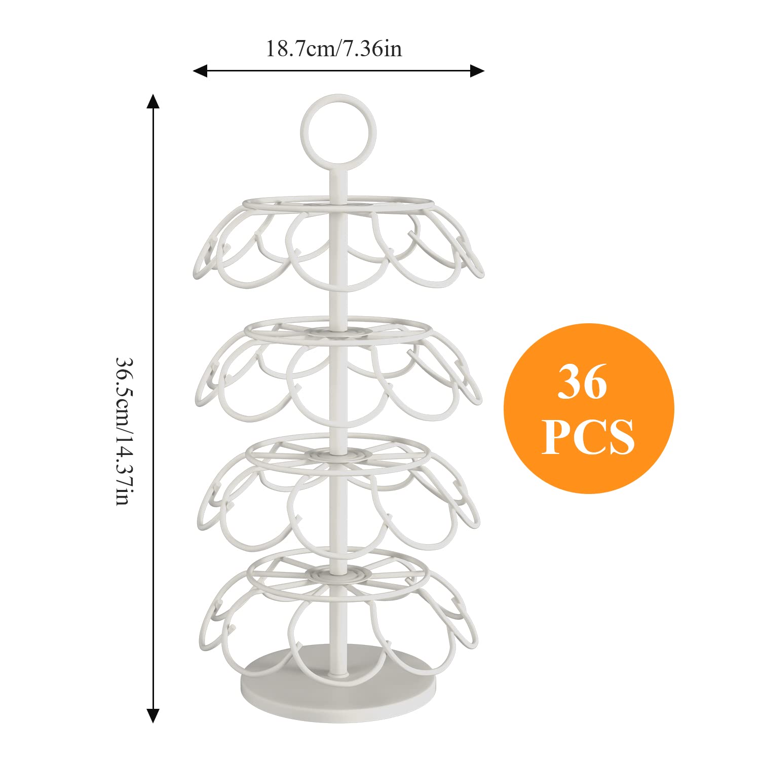 SHURFFY Coffee Pod Carousel space-saving circular footprint on the counter