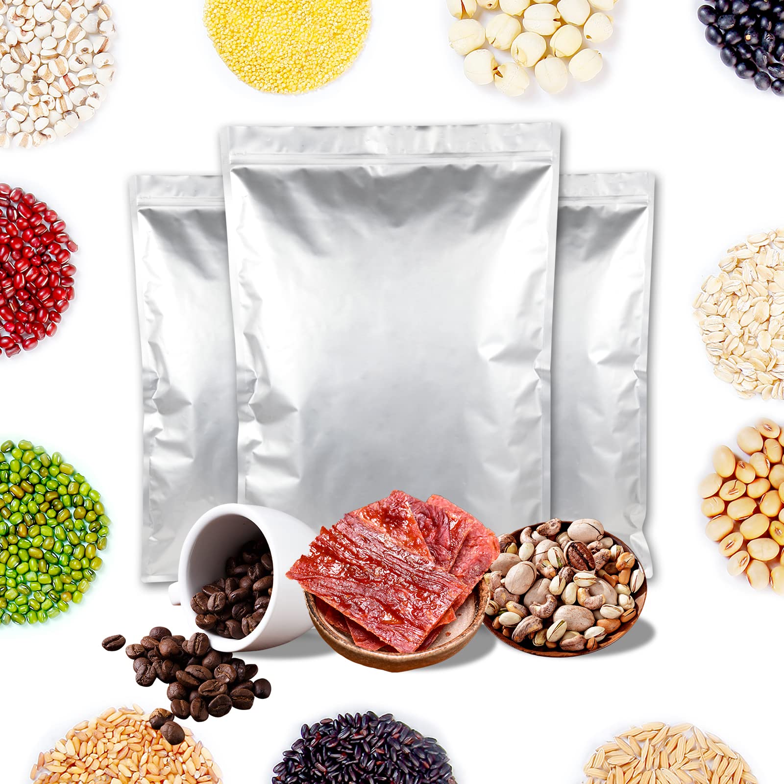 SHXWELL kitchen setup shows organized bulk storage in labeled pouches.