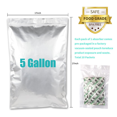 SHXWELL 2500cc oxygen absorbers in factory vacuum-sealed pouches preserve freshness.