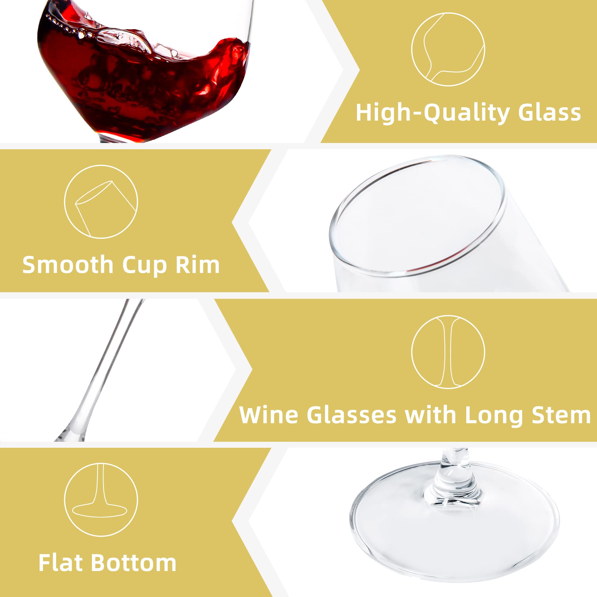 SHYRC long-stem wine glasses with graceful profile