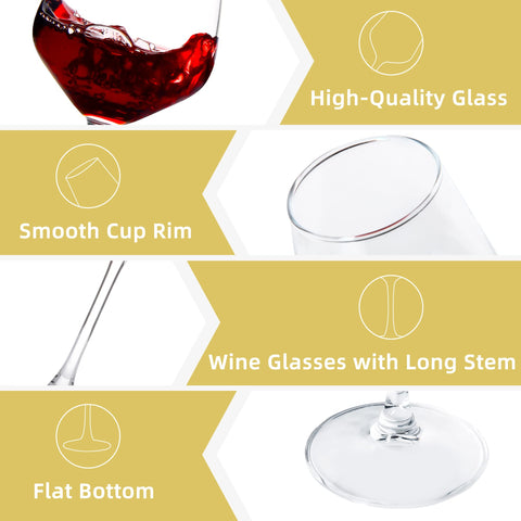 SHYRC long-stem wine glasses with graceful profile