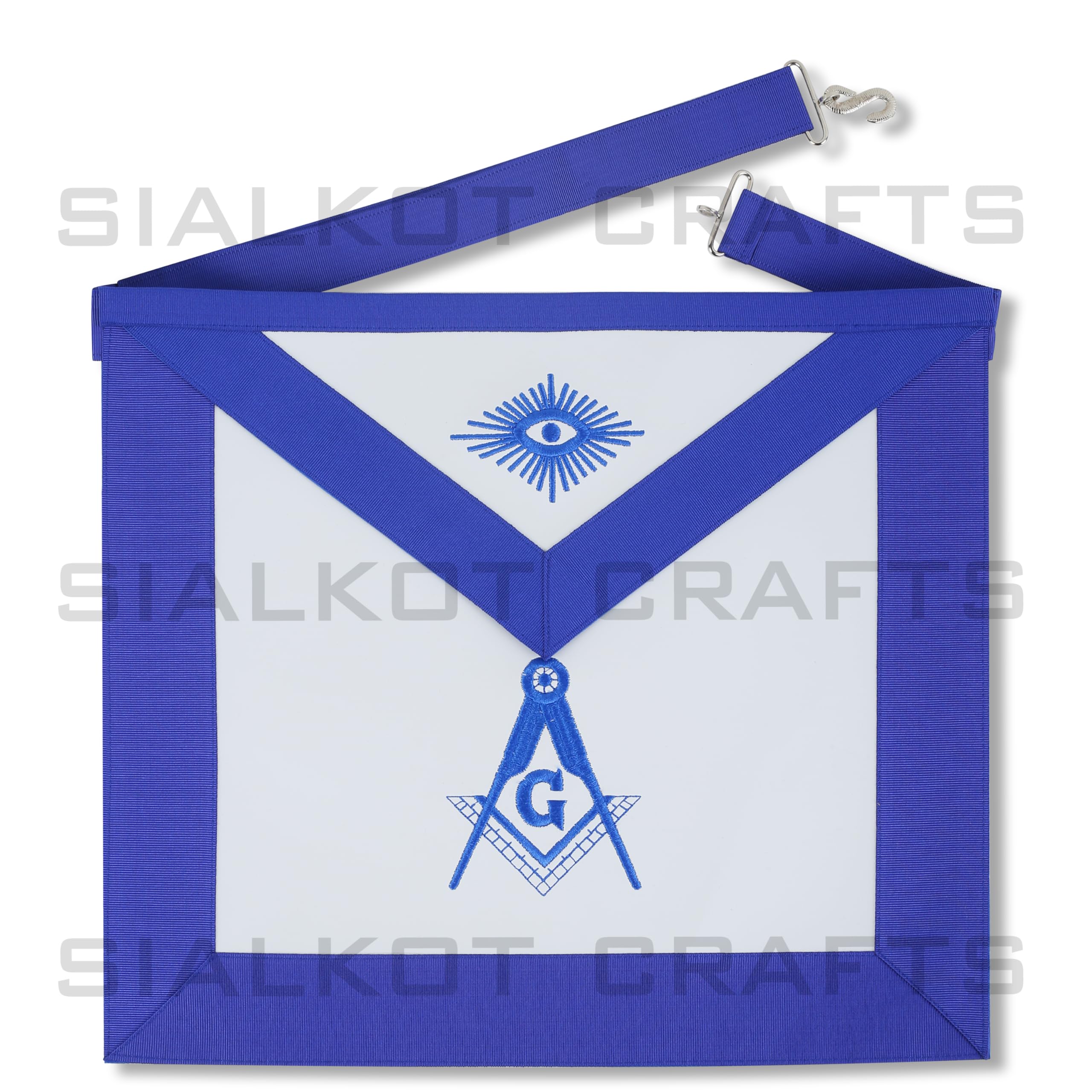 SialkotCrafts blue ribbon trim accentuates lodge identity during meetings.