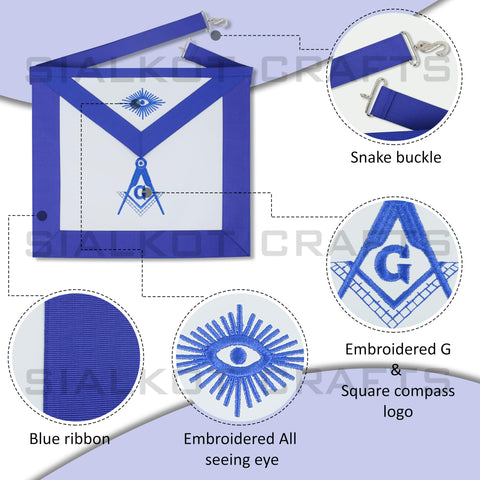 SialkotCrafts Master Mason embroidery adds refined detail to your apron.