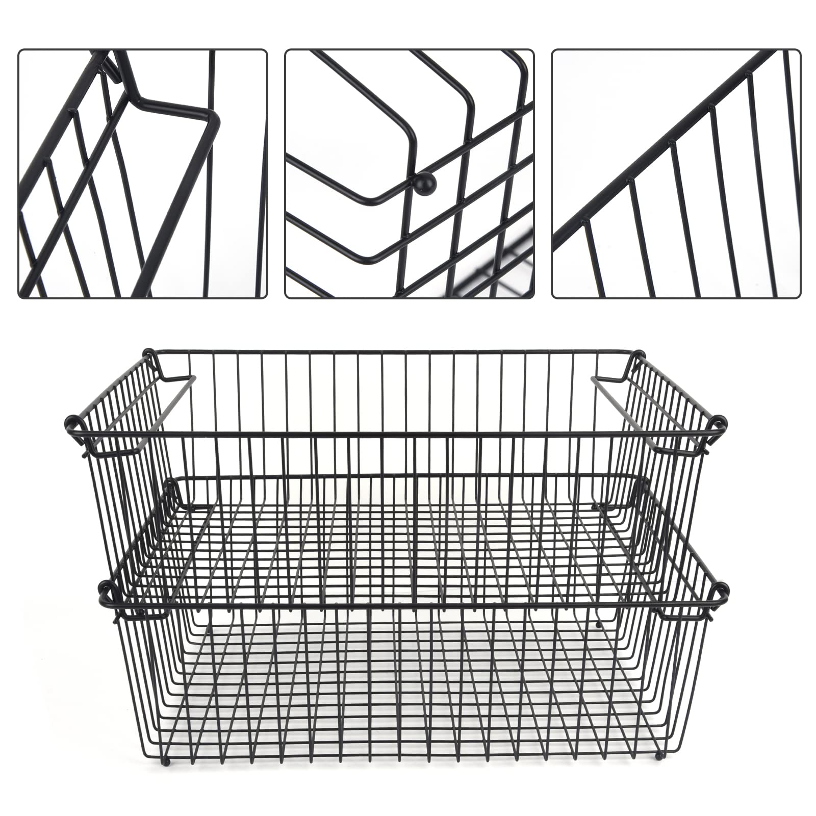 SIBAO XXL basket with handles for pantry or cabinet organization
