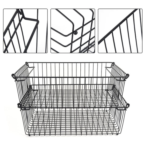 SIBAO XXL basket with handles for pantry or cabinet organization