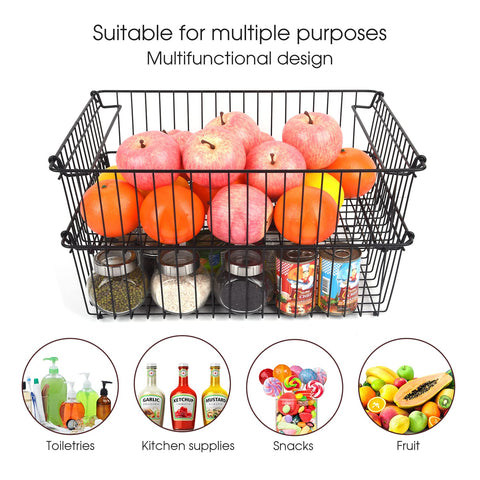 SIBAO XXL baskets stacked to maximize vertical storage in small spaces