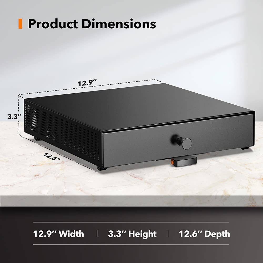 SICHEER coffee pod drawer open showing spacious storage.