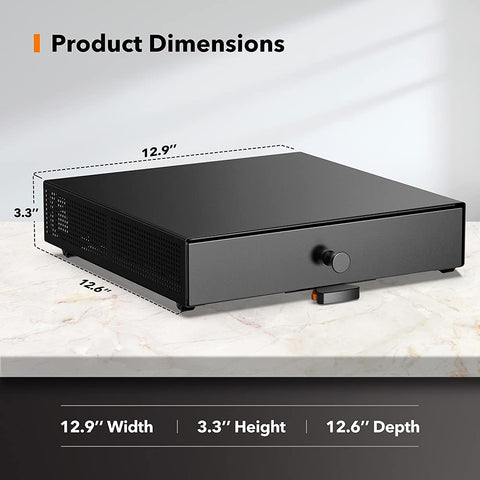 SICHEER coffee pod drawer open showing spacious storage.