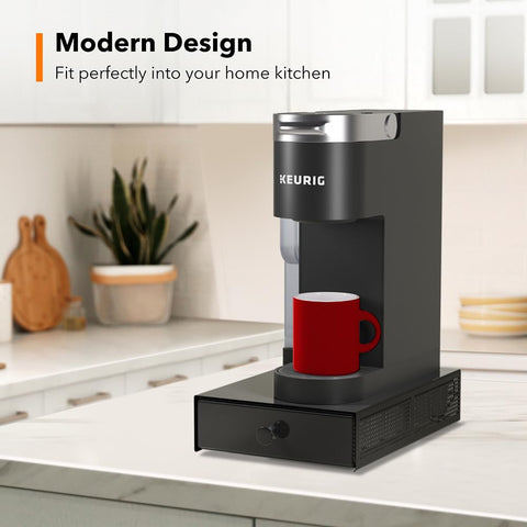 SICHEER K Cup organizer placed under a Keurig machine