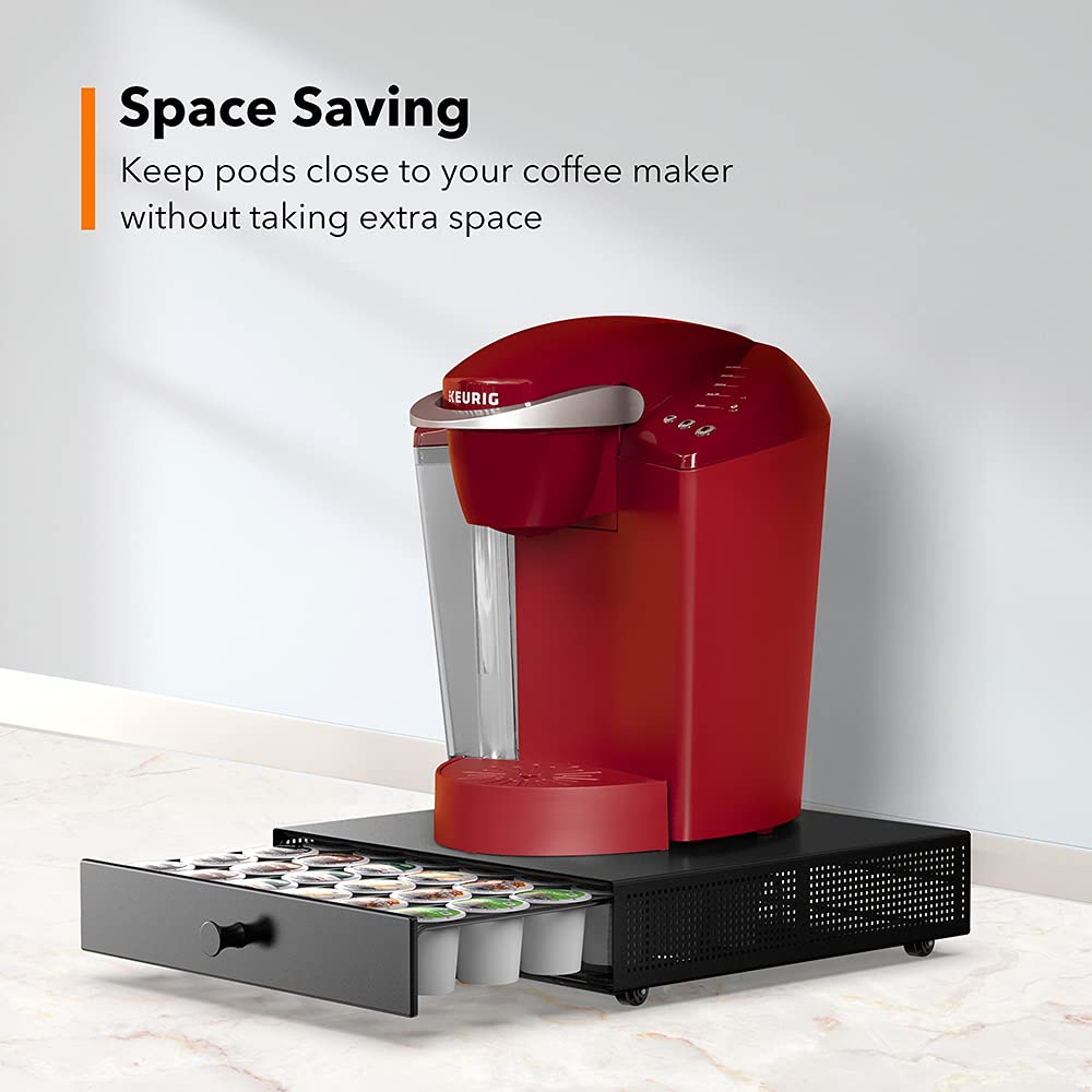 SICHEER K Cup Drawer features a sleek black finish for modern kitchens