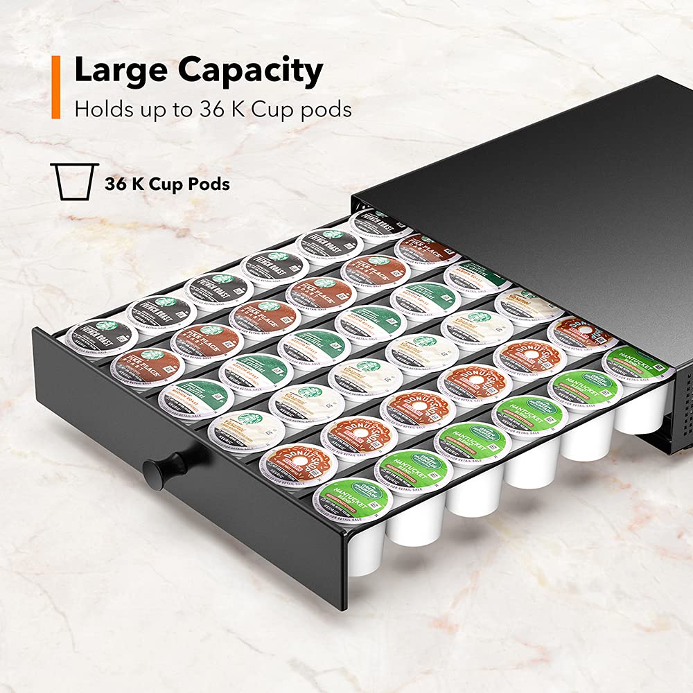 SICHEER K Cup Drawer highlights durable iron construction for long-lasting organization