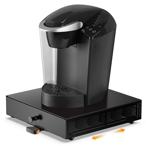SICHEER K Cup Organizer slide tray in use for easy pod access and refills.