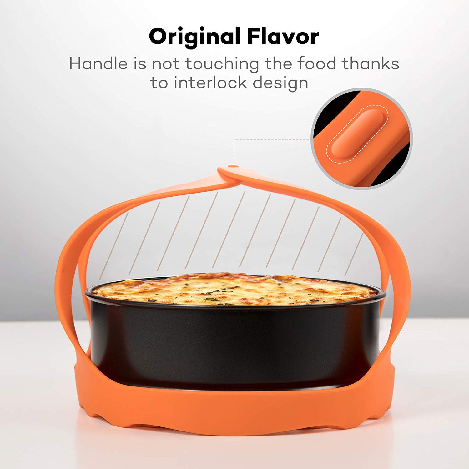 Interlock design of SICHEER sling preserves flavors by avoiding direct contact