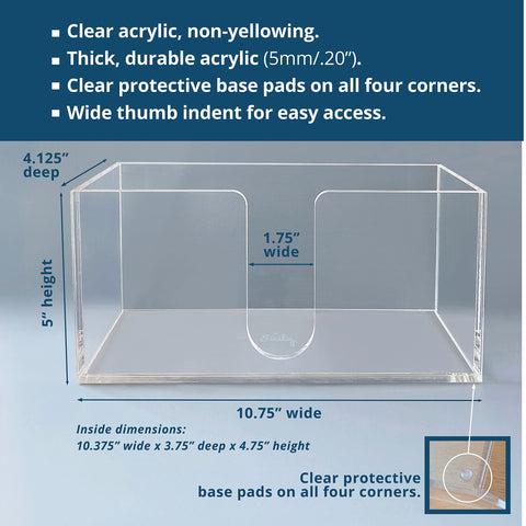 Sicily paper towel dispenser crystal-clear, complements any kitchen or bathroom decor.