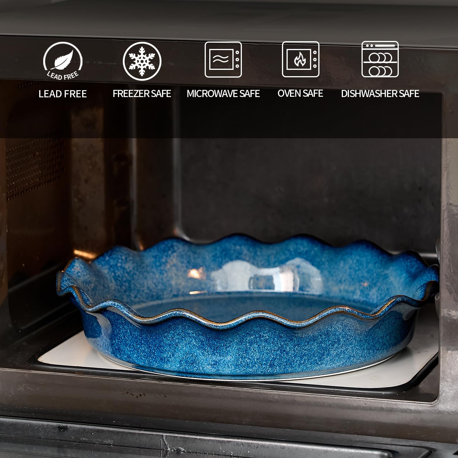 SIDUCAL quiche and pie dish with nonstick release and easy cleanup.