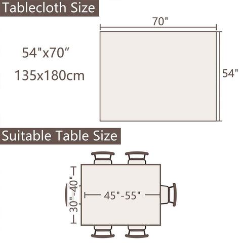 SIELUNO rectangle tablecloth on dining setup for elegant meals.