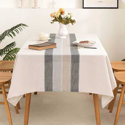 SIELUNO rectangle tablecloth with waterproof cotton-linen fabric, ready for spills.