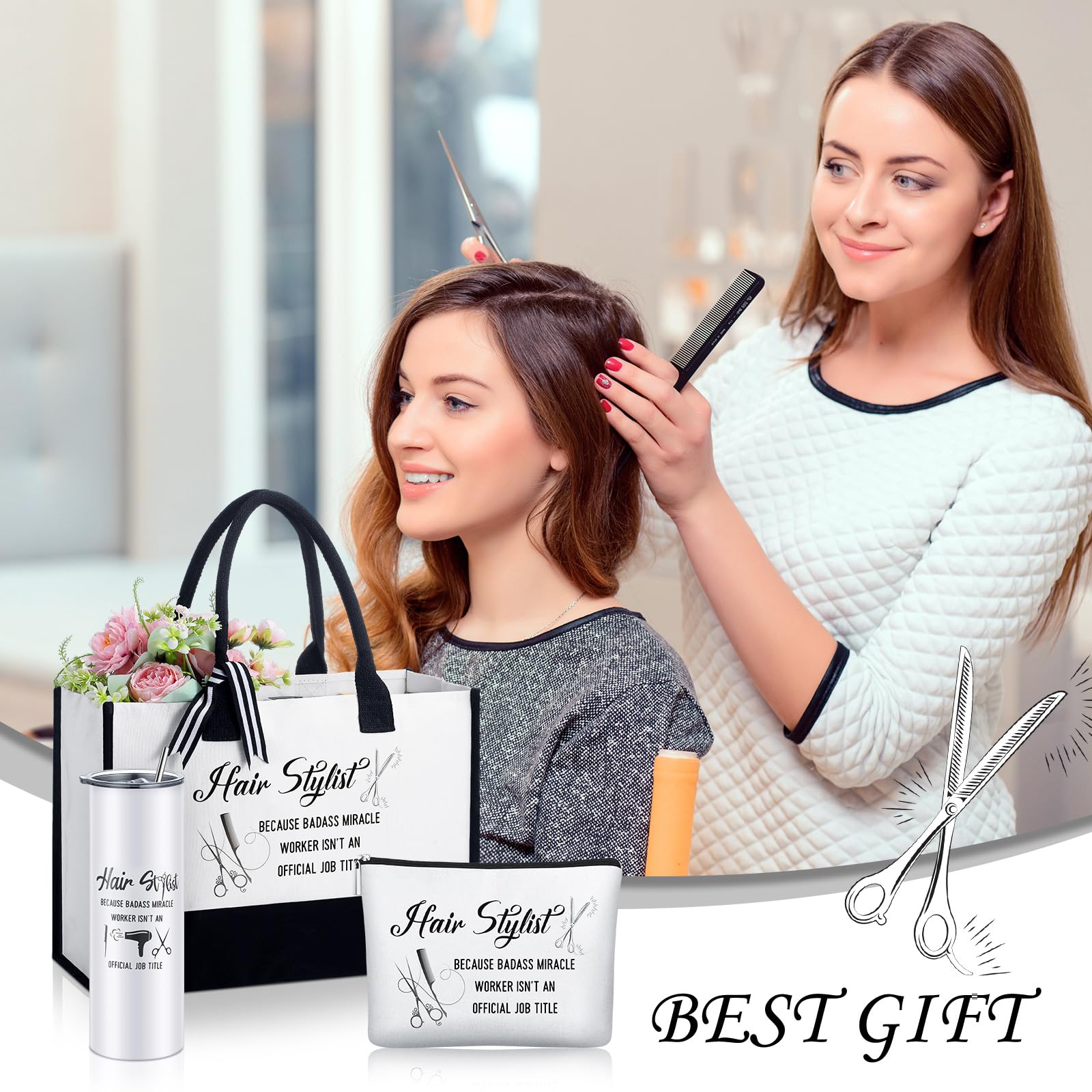 Sieral barber-theme tote design, a stylish tribute for hair pros