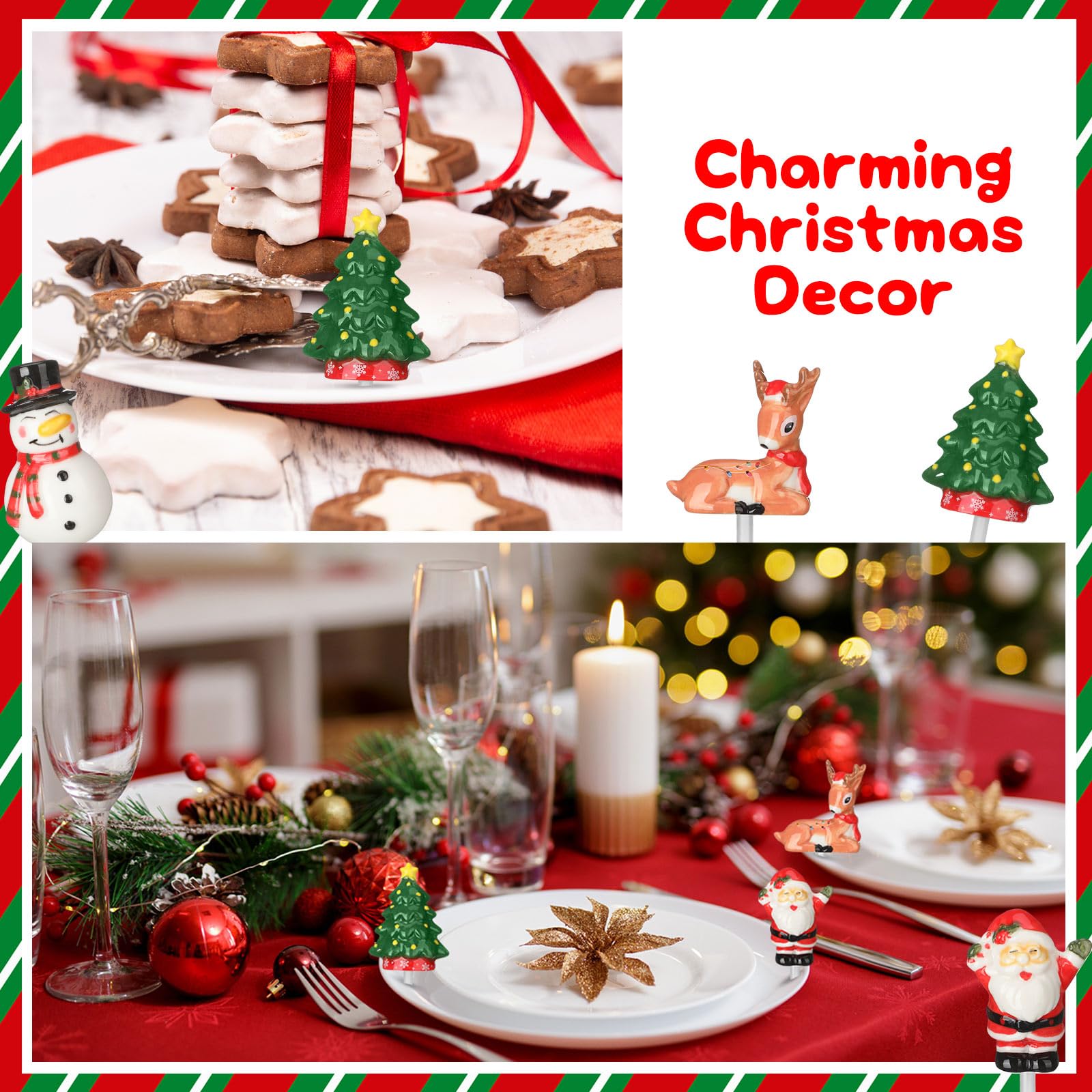 Sieral Christmas tree ceramic plate decor enhances seasonal centerpiece styling.