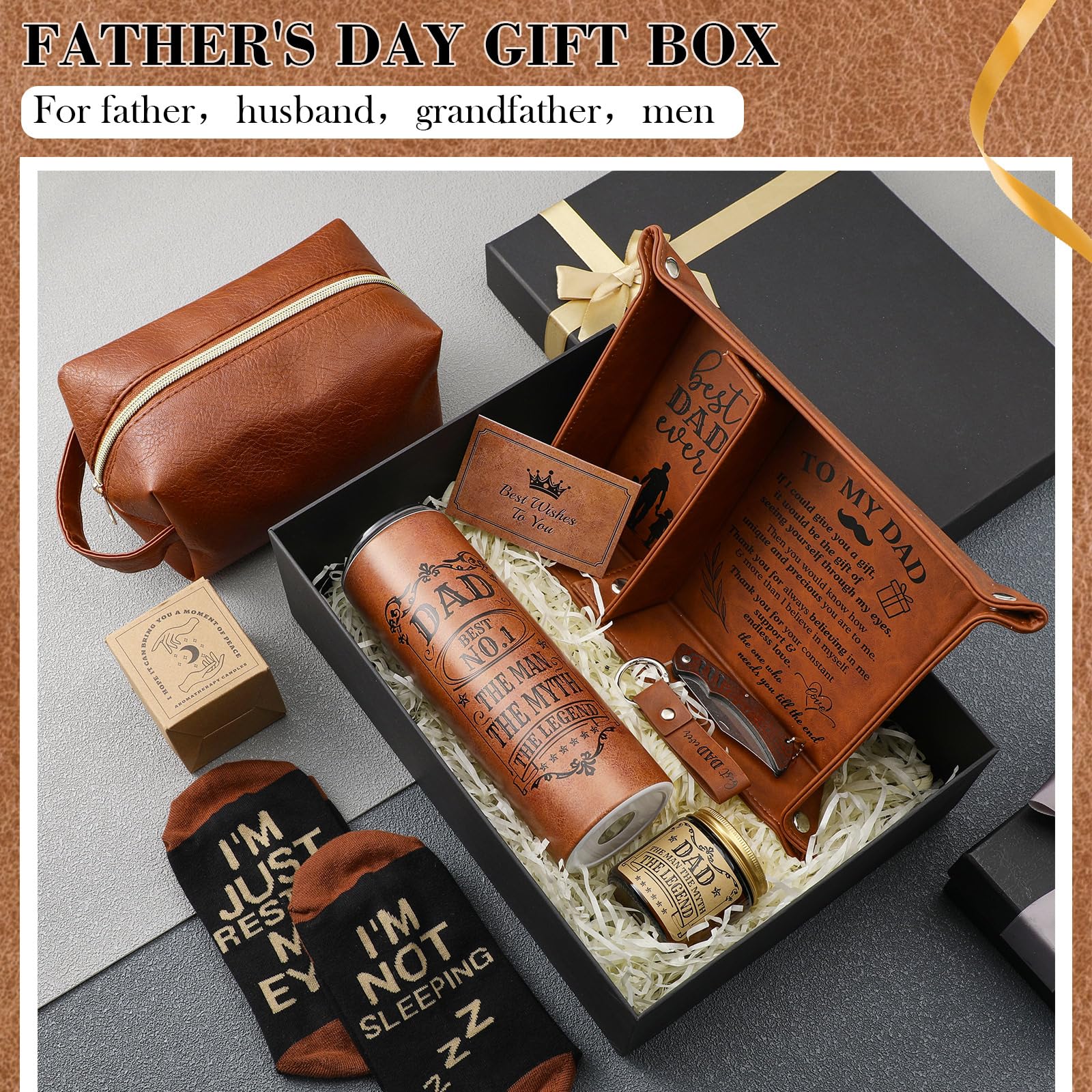 Sieral dad aromatherapy candle releases a soothing long-lasting scent.