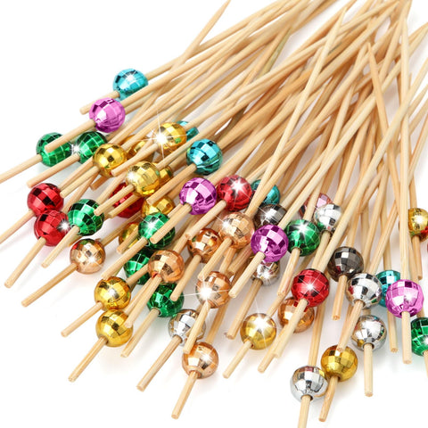 Sieral disco ball picks decorate cheese boards and hors d'oeuvres.