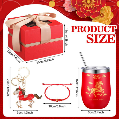 Sieral red horse bracelet with agate beads for auspicious style