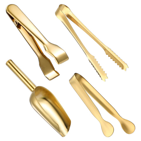 Sieral ice shovel gold delivers precise scooping at drinks and buffets