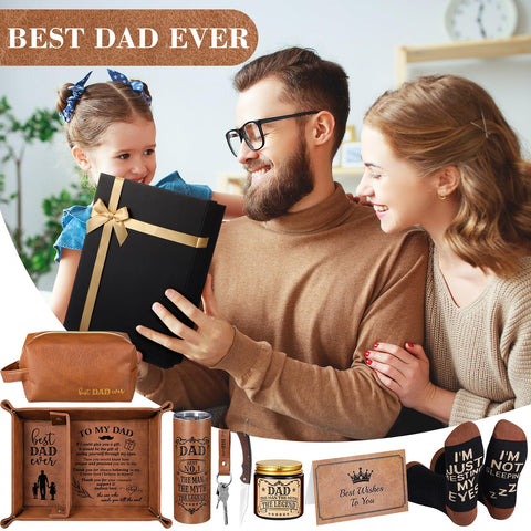 Sieral leather gift box presents the set in premium packaging.