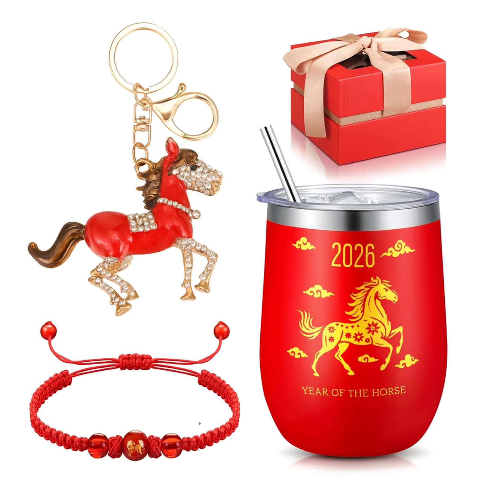 Sieral year of the horse mug with lid for daily beverages and gifting