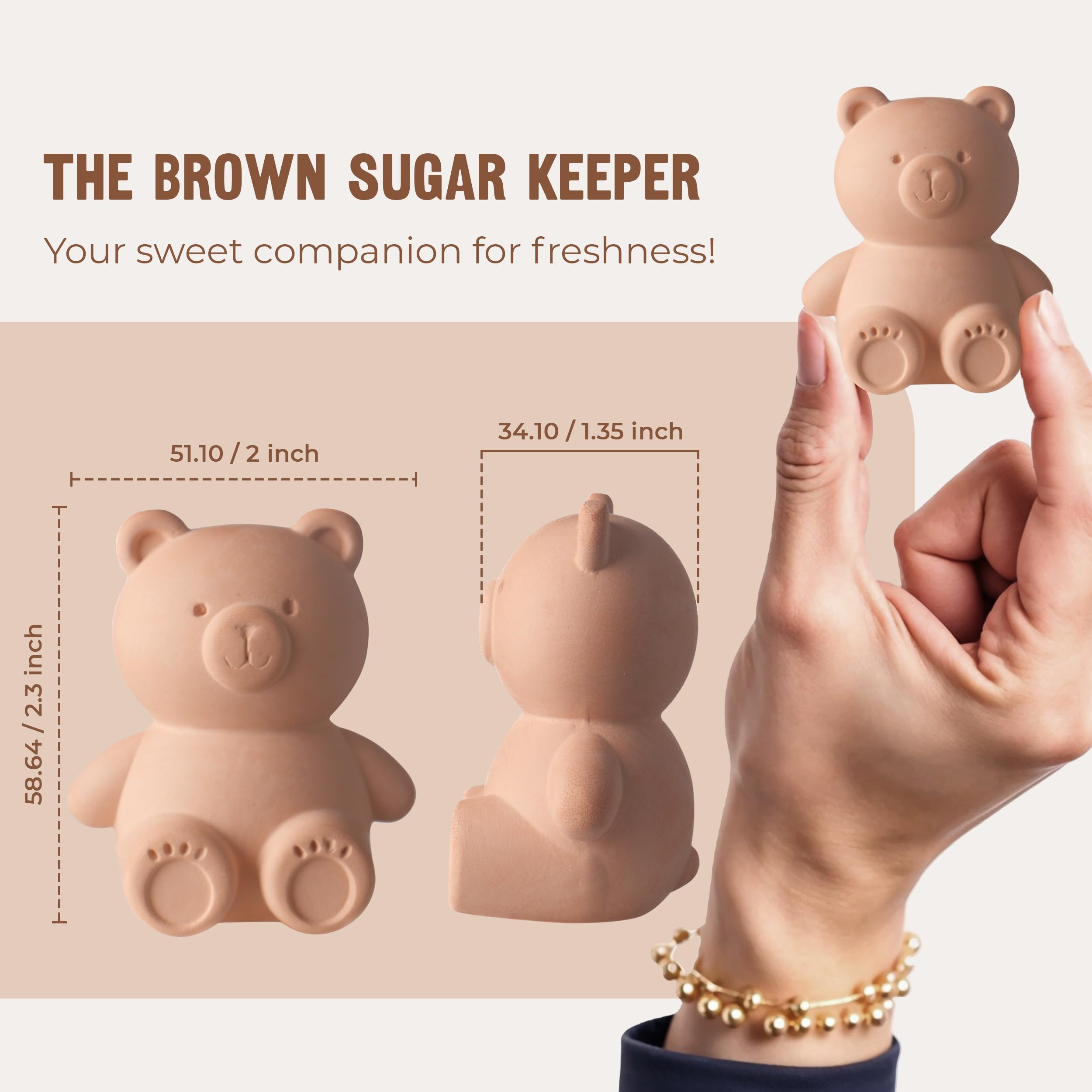 Sifri Art Terracotta Clay Bear maintains natural freshness in the pantry.