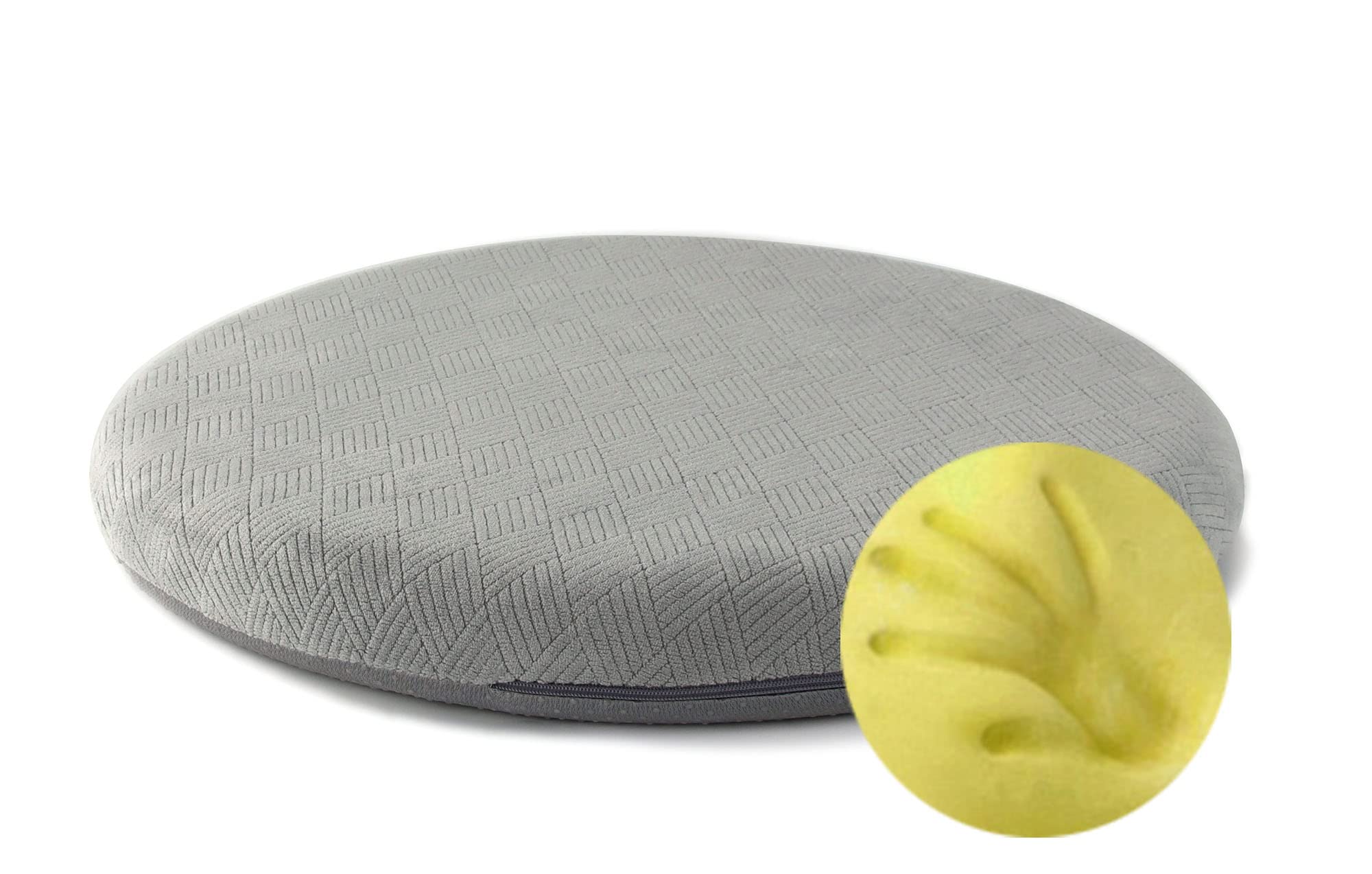 Sigmat memory foam seat cushion in grey, front view for all-day comfort