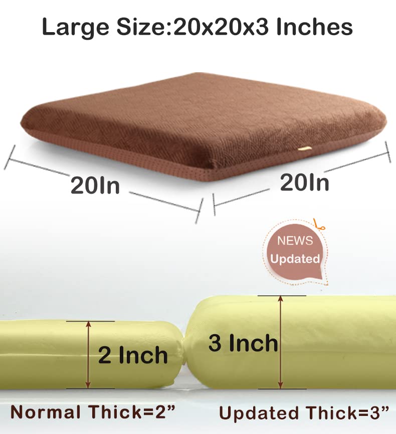 Sigmat recliner cushion 20x20x3 inches offers ample seating.