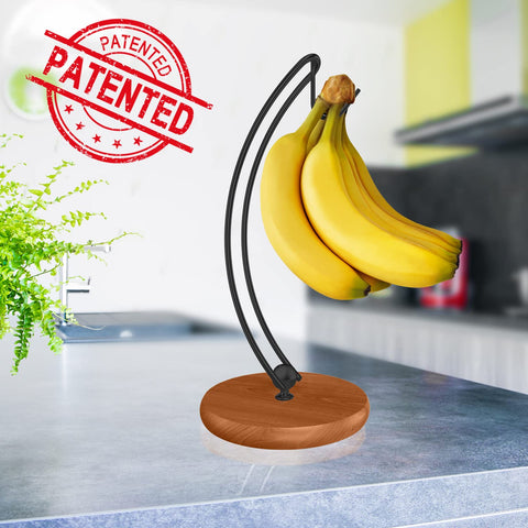 Signice new black banana holder enhances decor while organizing fruit.