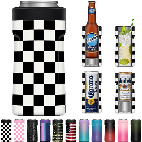 Signice 3-in-1 cooler front view showing black checkered finish