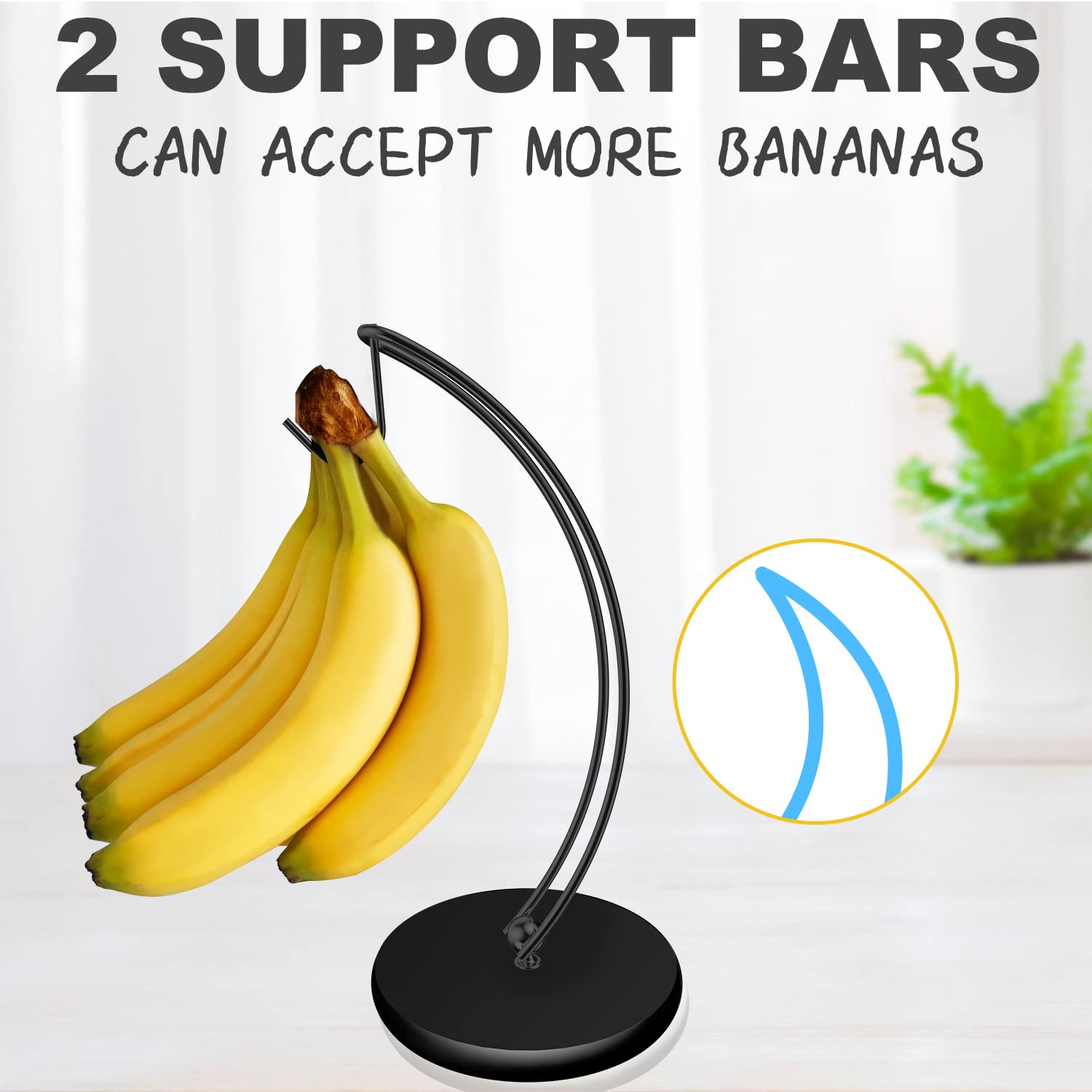 Signice banana holder stand features modern design to complement home decor.