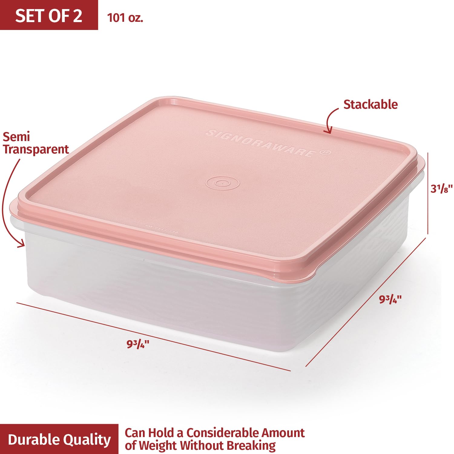 Signora Ware BPA-free plastic storage for safe food storage