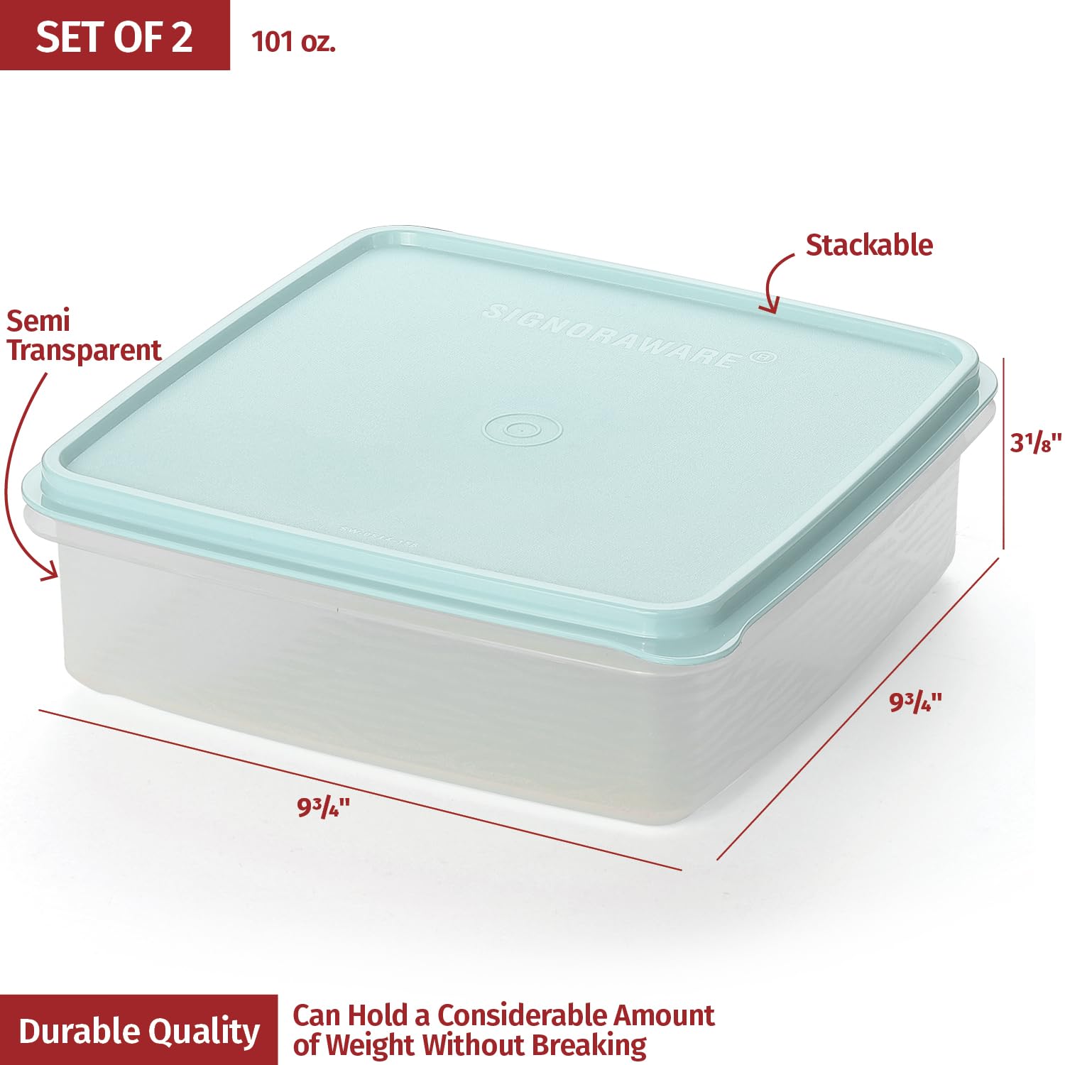 SIGNORA WARE leakproof airtight container prevents spills and leaks