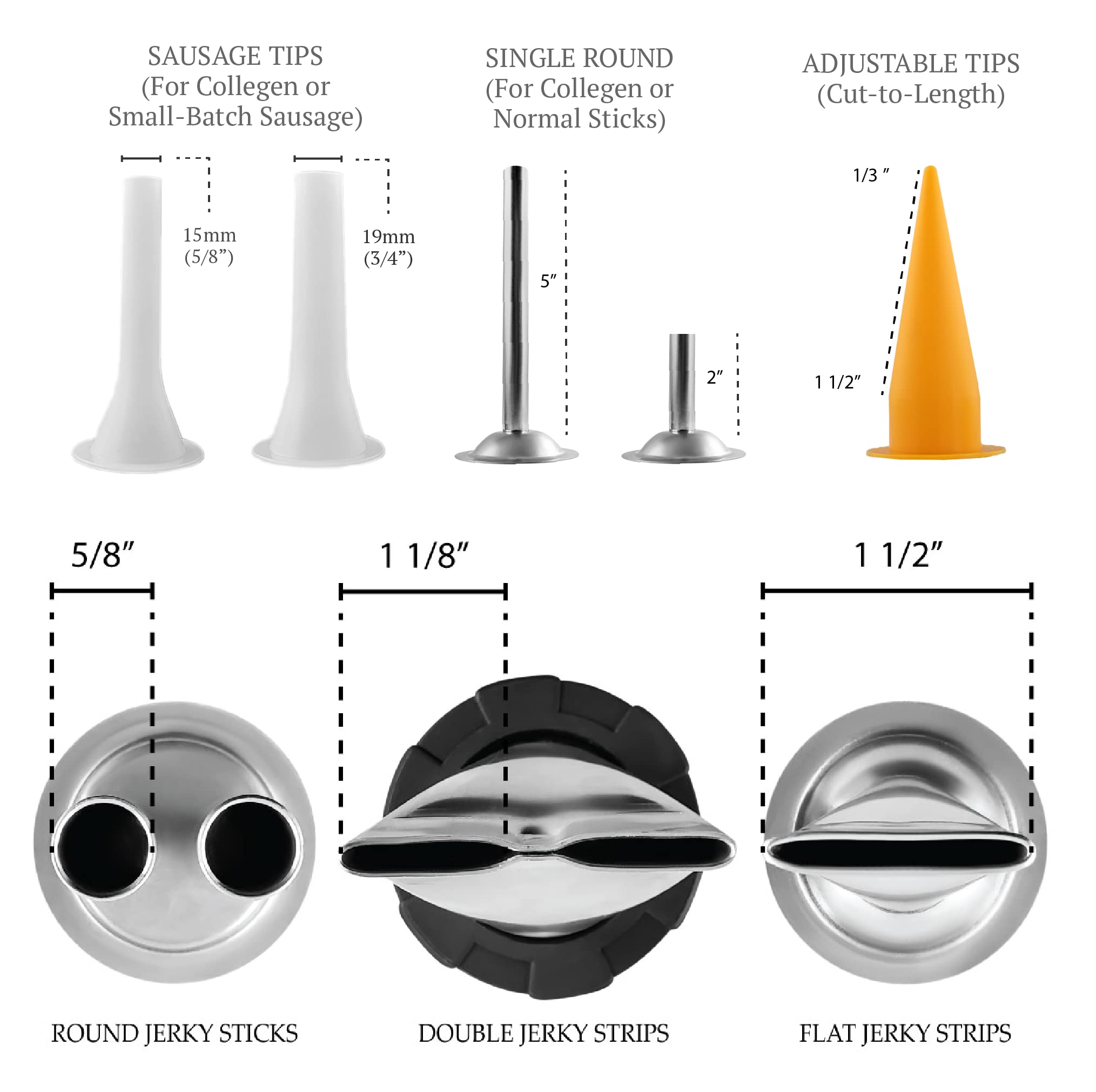 SIGVAL Frontier stainless steel nozzles kit for versatile shapes and clean extrusion