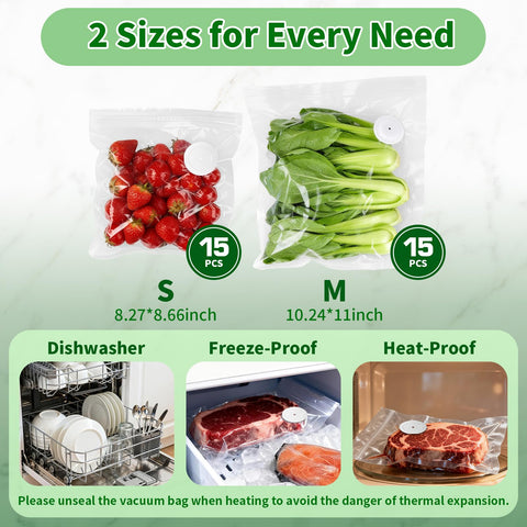 SIHUADON 30-bag pack ready for weekly meal prep and organization