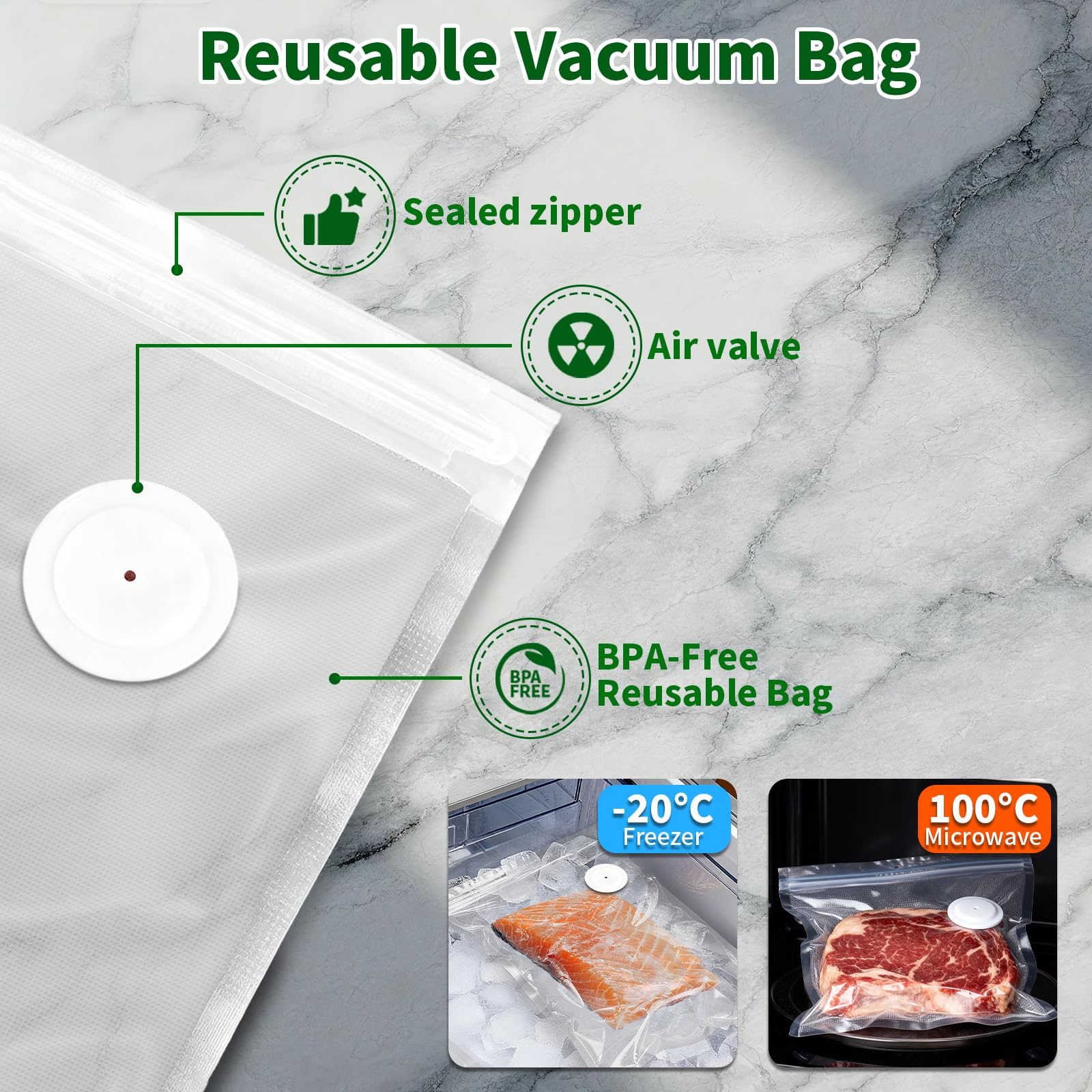 SIHUADON large bags suitable for meat and fish portions