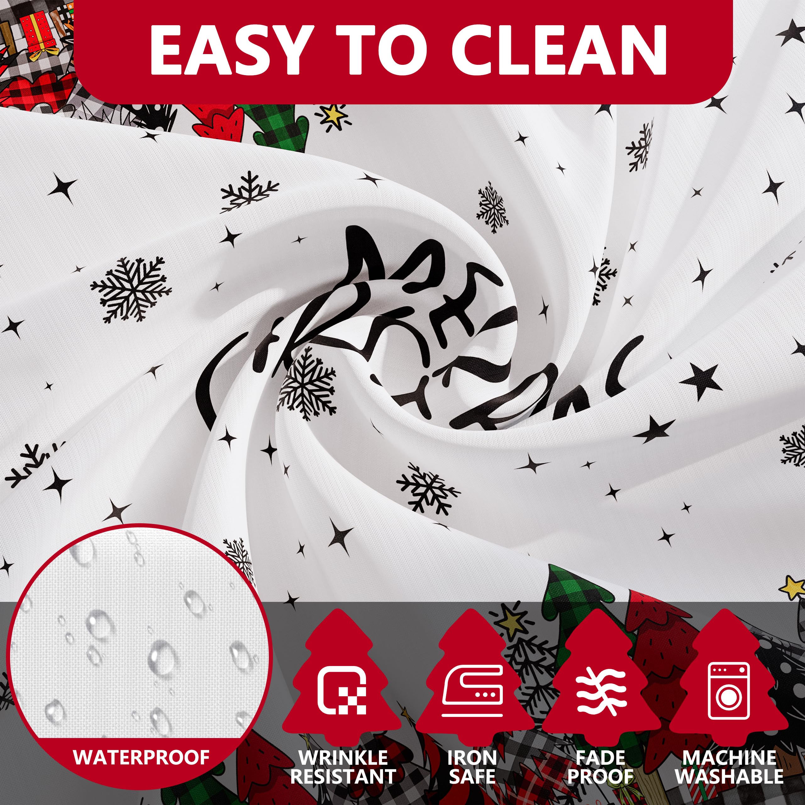 Siilues durable polyester material resists fading for lasting holiday use.