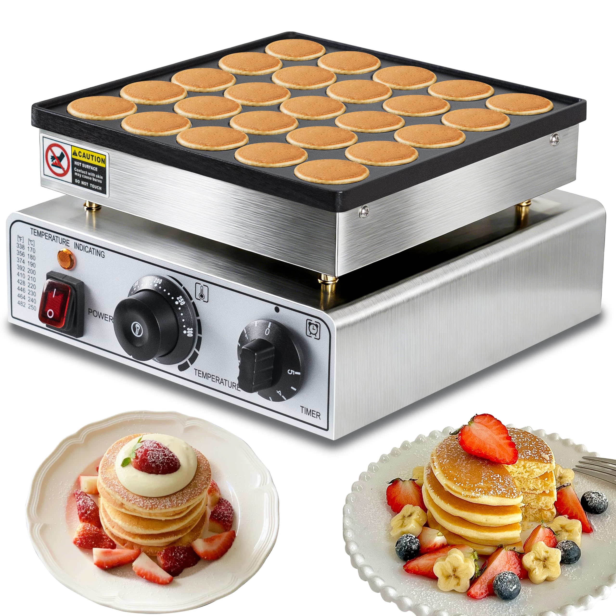 SIJIDING mini pancake maker front view enables quick batch cooking for cafes