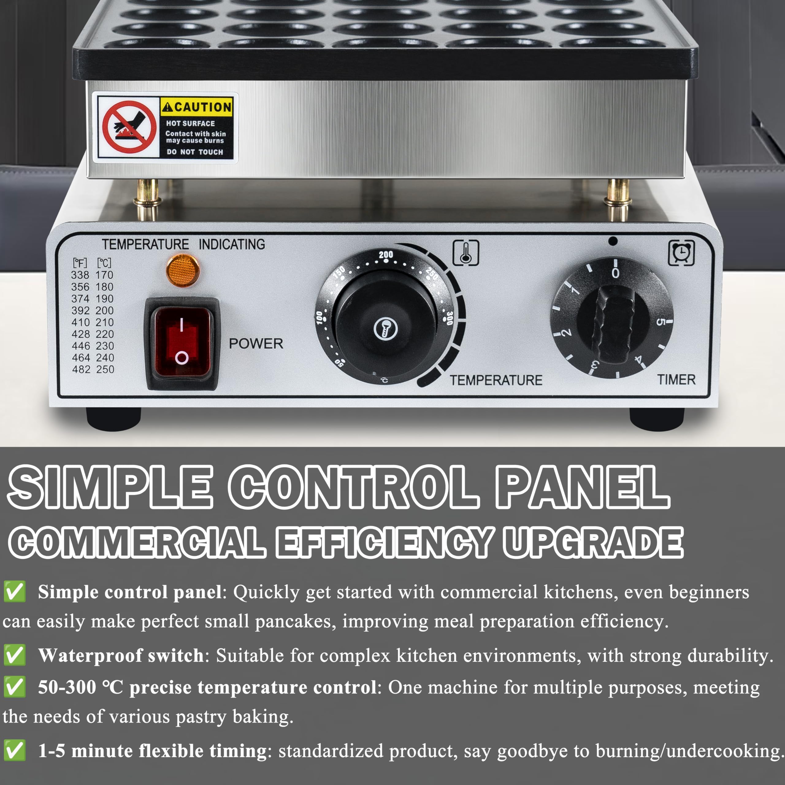 SIJIDING non-stick coating prevents batter sticking for easy cleanup