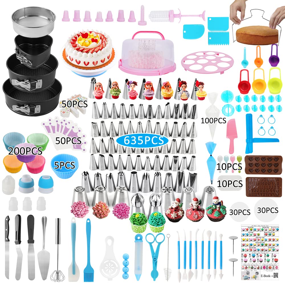 SIK Cake Decorating Kit 3-pans: versatile pans for layered cakes and easy release.