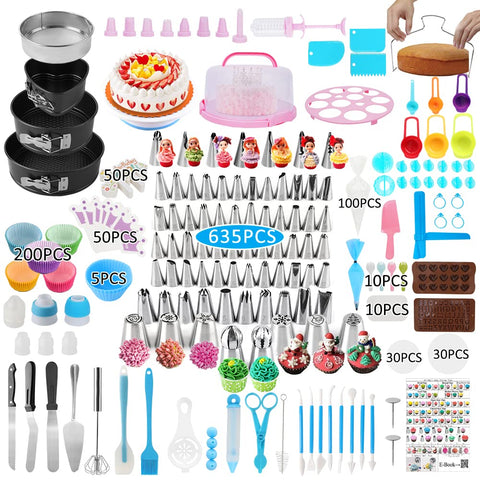 SIK Cake Decorating Kit 3-pans: versatile pans for layered cakes and easy release.