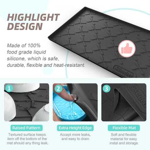 SIKADEER mat highlights 15 sizes for precise cabinet fit